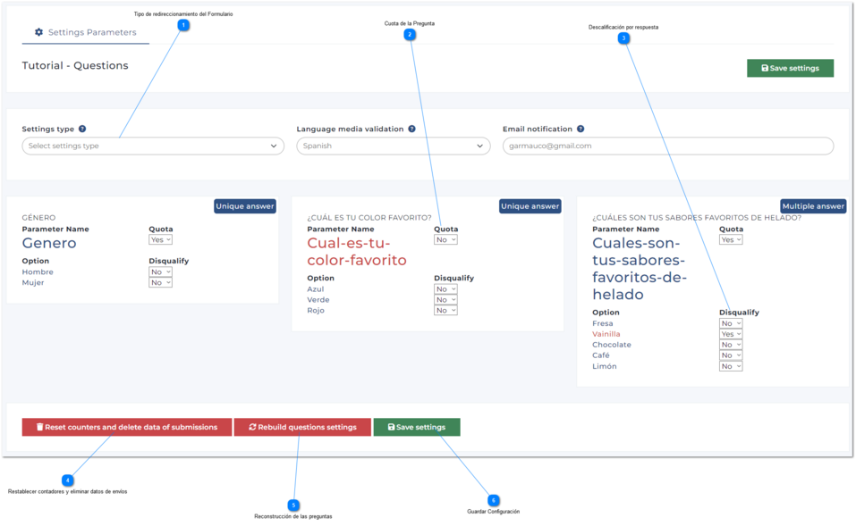 3. Configuración del Formulario